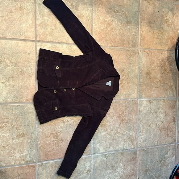 Bass jeans brown green corduroy jacket - Picture 1 of 4